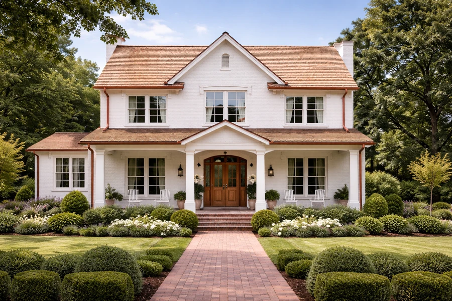 Beautiful cedar roof with natural patina