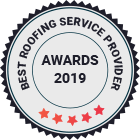 2019 Best Roofing Service Provider badge